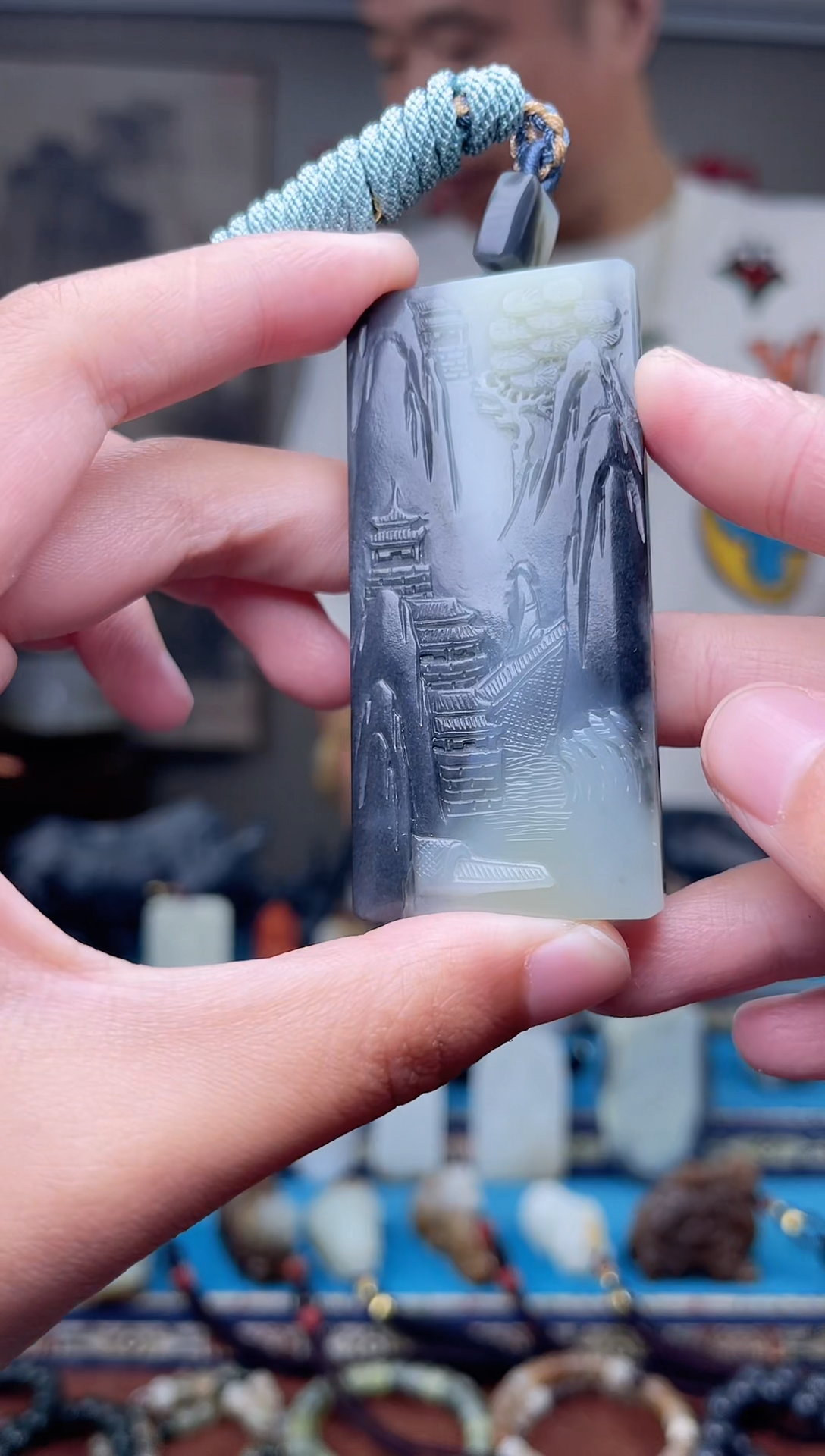 和田玉未镶嵌挂件1