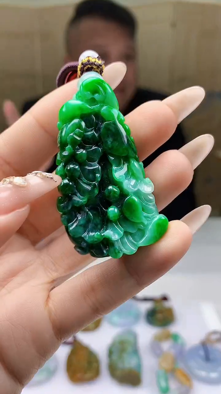 【闪购商品】定制翡翠未镶嵌4969ty-毛货挂件94