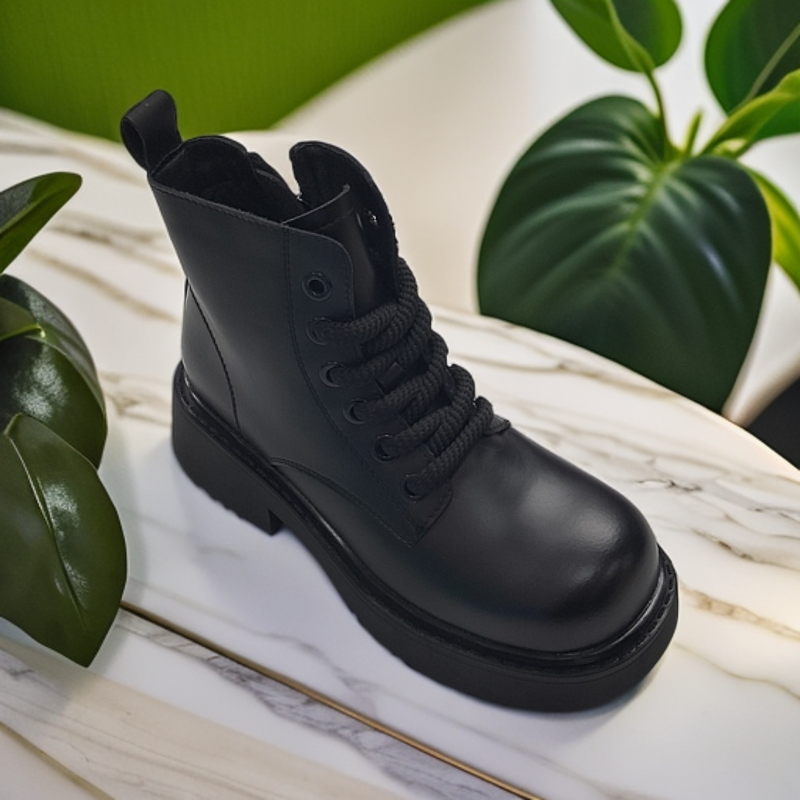 D6短筒英伦加绒马丁靴休闲女靴侧拉链时尚靴子192