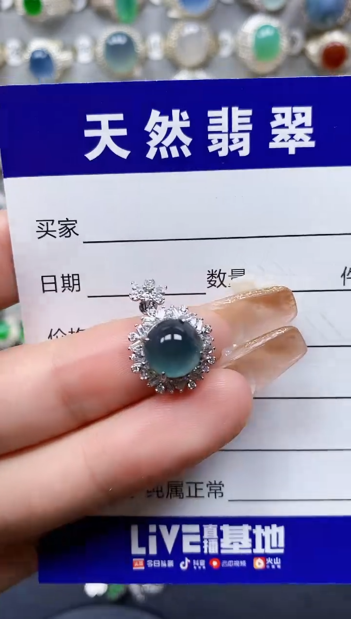 翡翠银S925镶嵌颈饰52