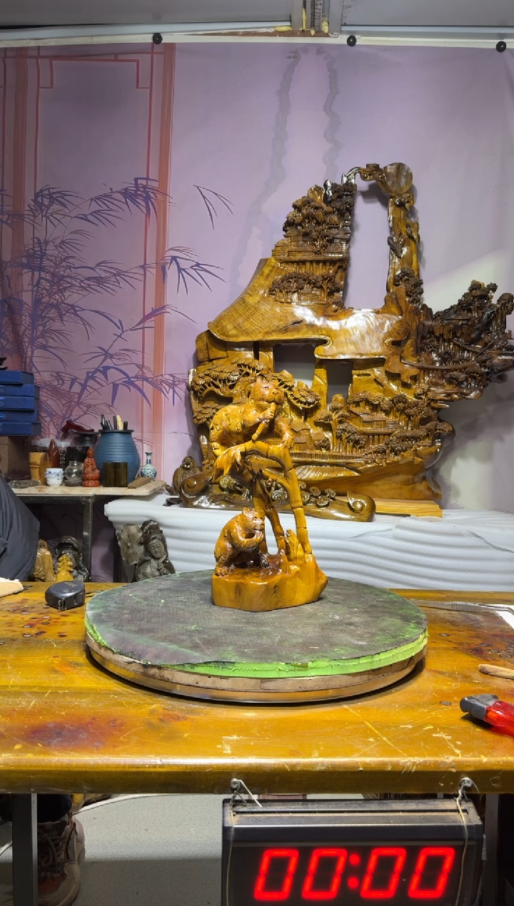 金丝楠用****8金丝楠木雕刻摆件