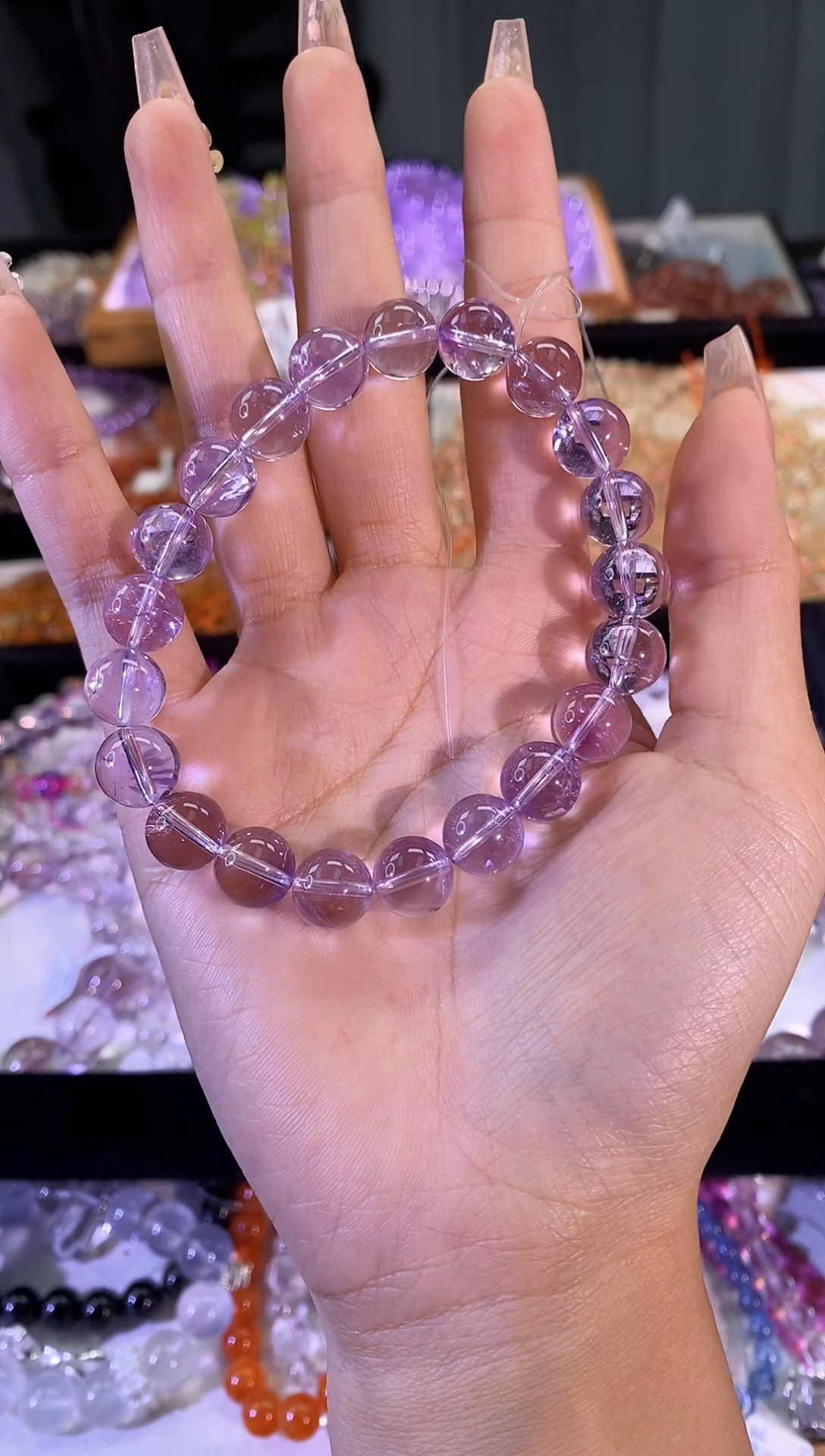 【闪购商品】水晶手链未镶嵌玻利维亚紫水晶10m+