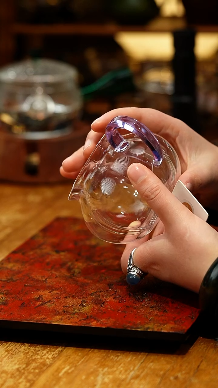 【闪购商品】禾器/晶彩纳福茶海/浅紫色/定制版