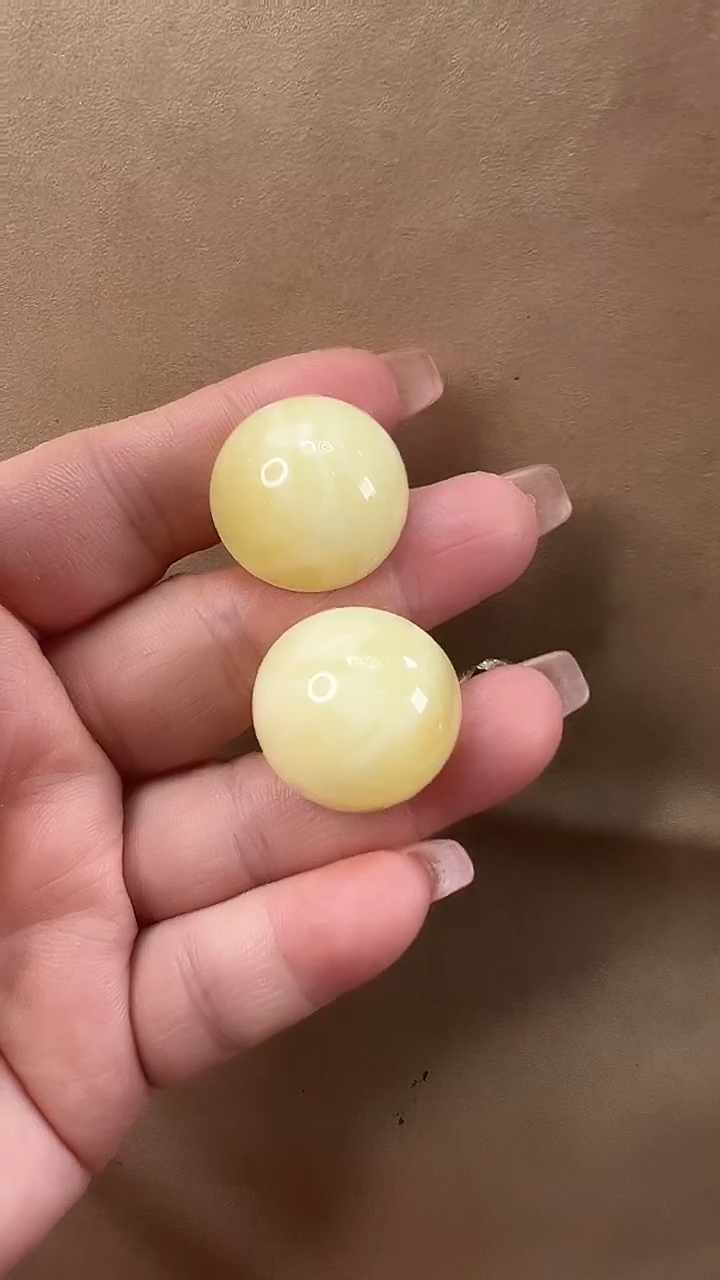 琥珀颈饰未镶嵌耳环