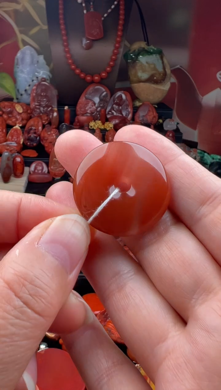 未镶嵌平安扣南红玛瑙平安扣