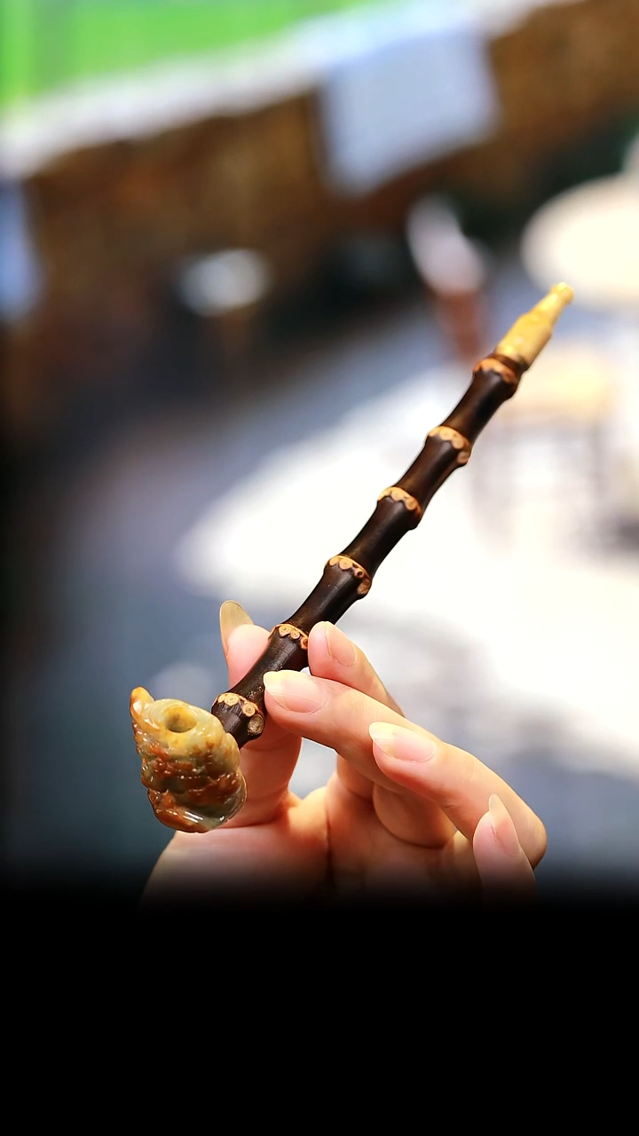 未镶嵌摆件翡翠烟杆