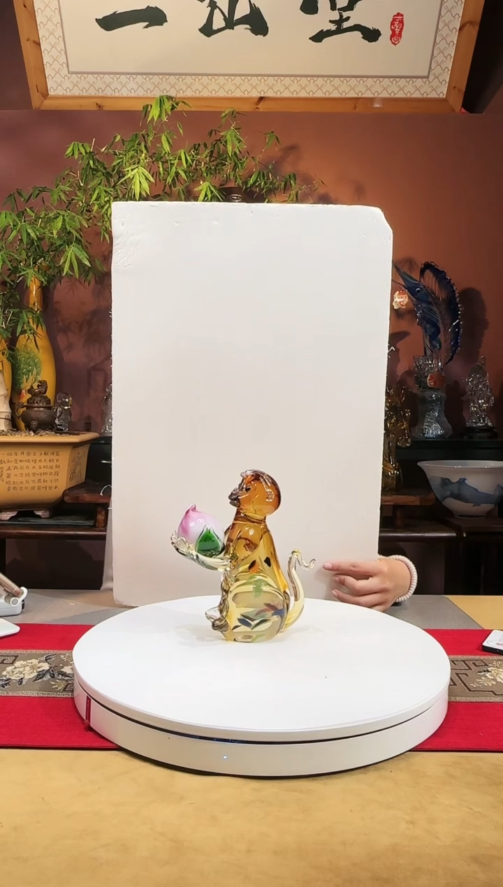 【闪购商品】琉璃手工艺品金猴献寿