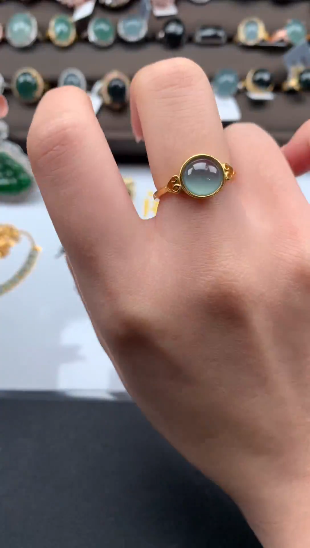 【闪购商品】翡翠戒指银S925镶嵌1214512