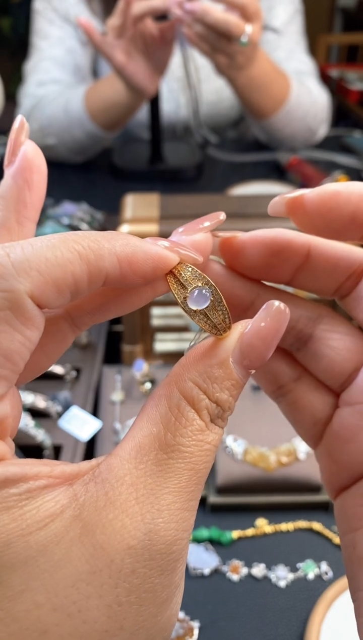 颈饰银S925镶嵌翡翠17141