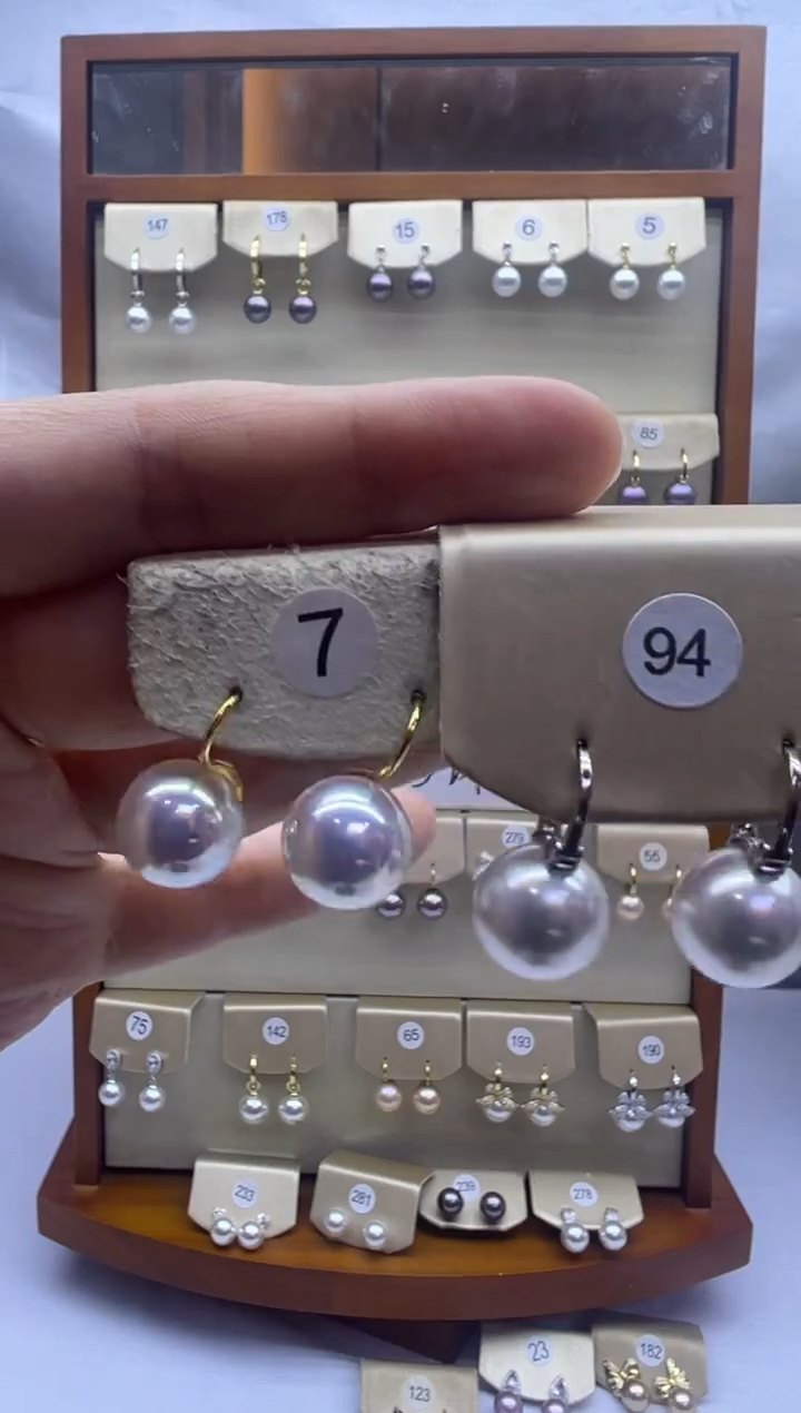 未镶嵌耳饰淡水珍珠7+94