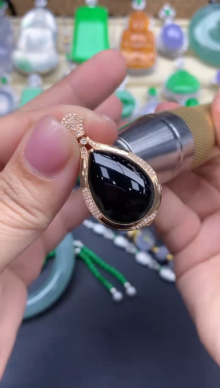 【闪购商品】翡翠颈饰18K金镶嵌456-中国好珍宝