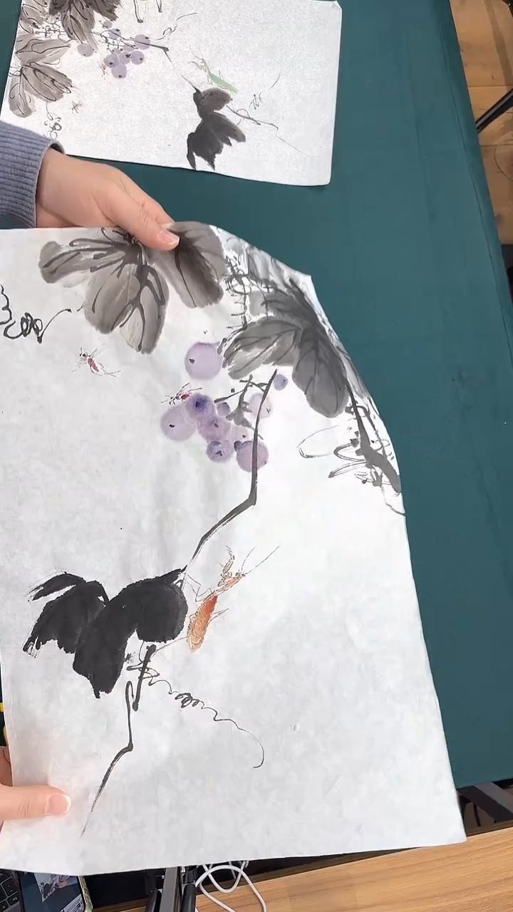 【闪购商品】国画老师手写手绘葡萄