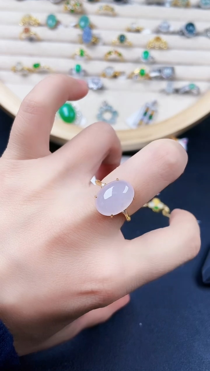 【闪购商品】翡翠银S925镶嵌戒指16464641