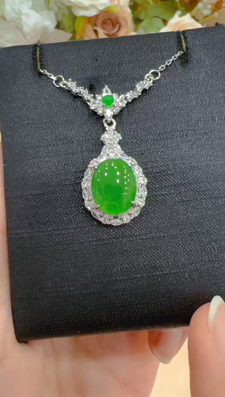 翡翠银S925镶嵌套链多样性团购发一件