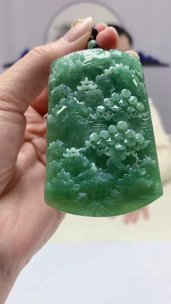 【闪购商品】定制翡翠未镶嵌4852zm-毛货挂件31