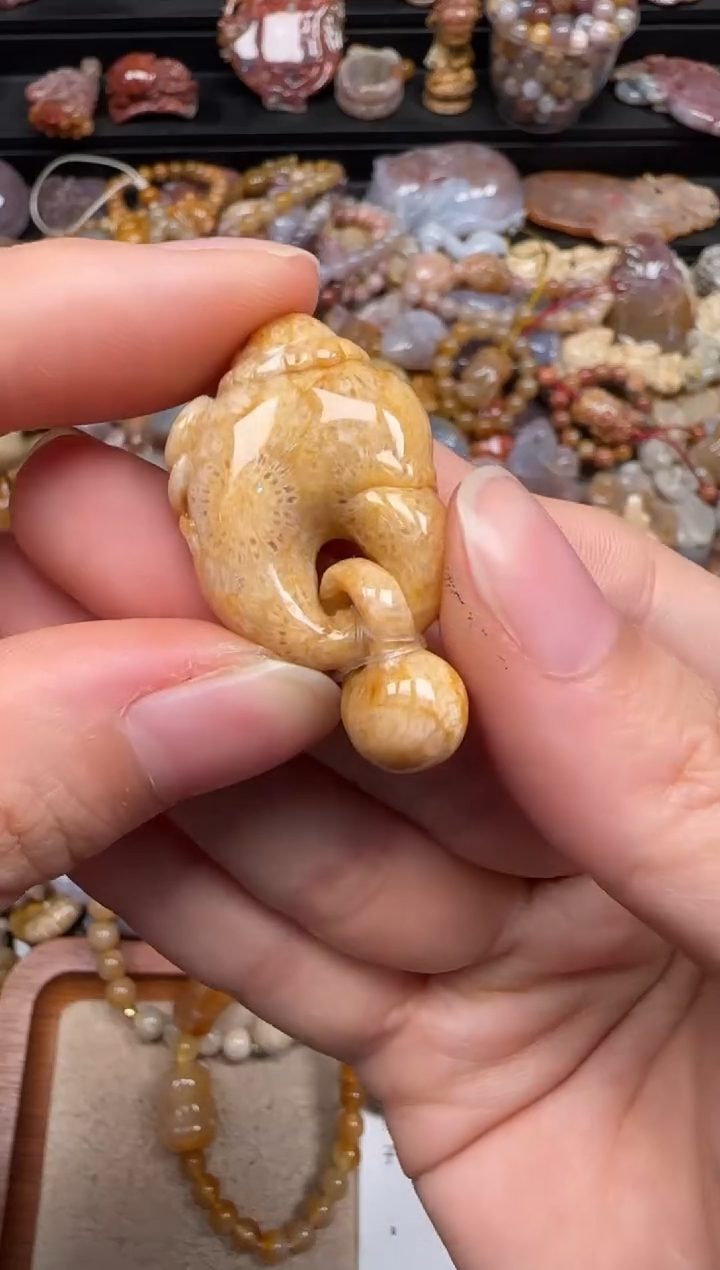 【闪购商品】硅化珊瑚（珊瑚玉）未镶嵌颈饰407