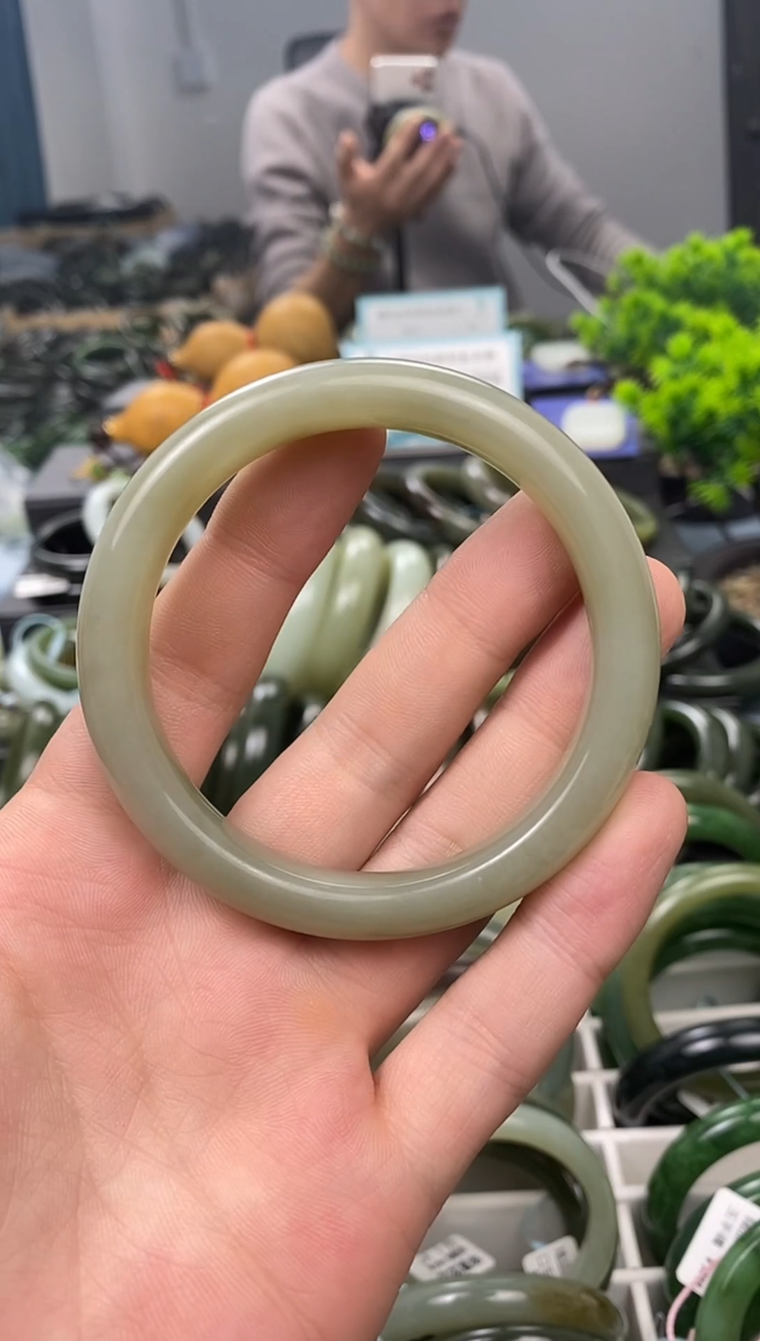 未镶嵌手镯和田玉58.5