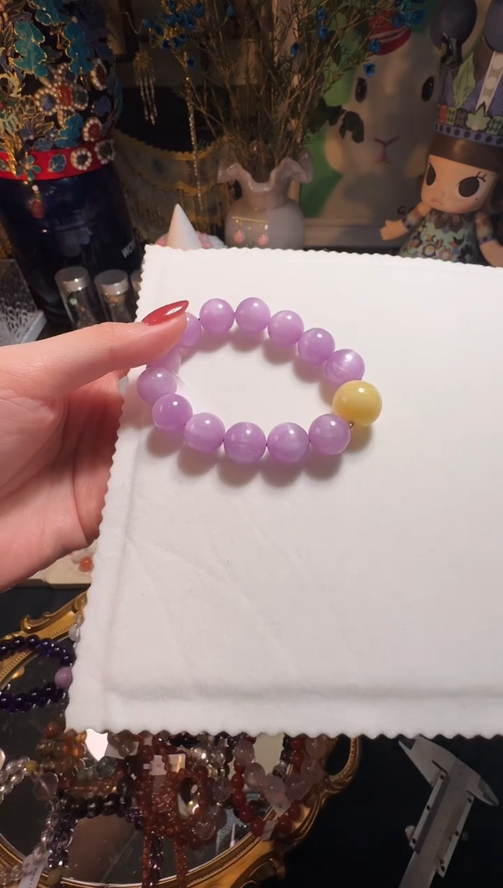 【闪购商品】锂辉石手串未镶嵌紫锂辉手串