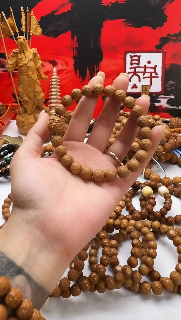 手串猴头核桃舍利纯手雕送镶嵌单颗