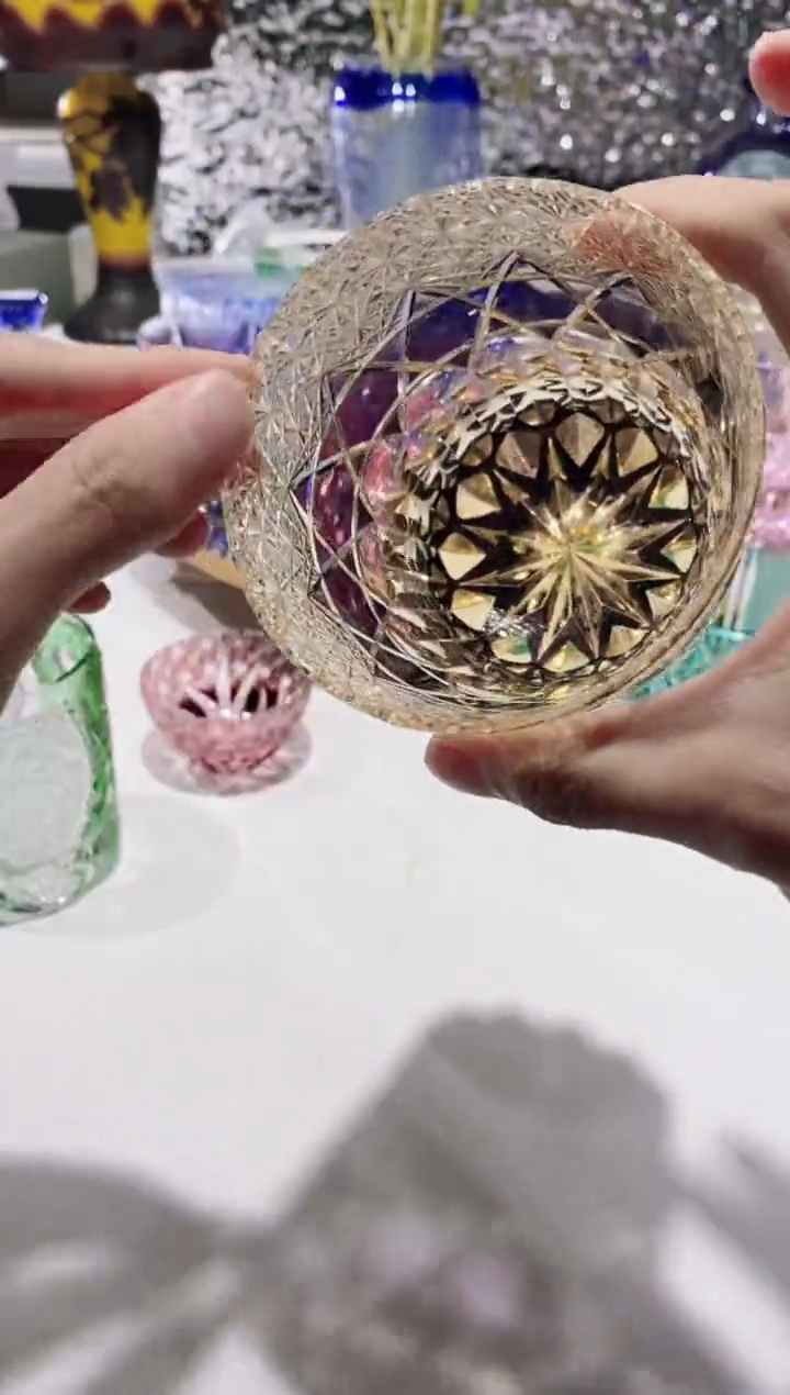 【闪购商品】水晶玻璃无手柄款紫色莹石深刻