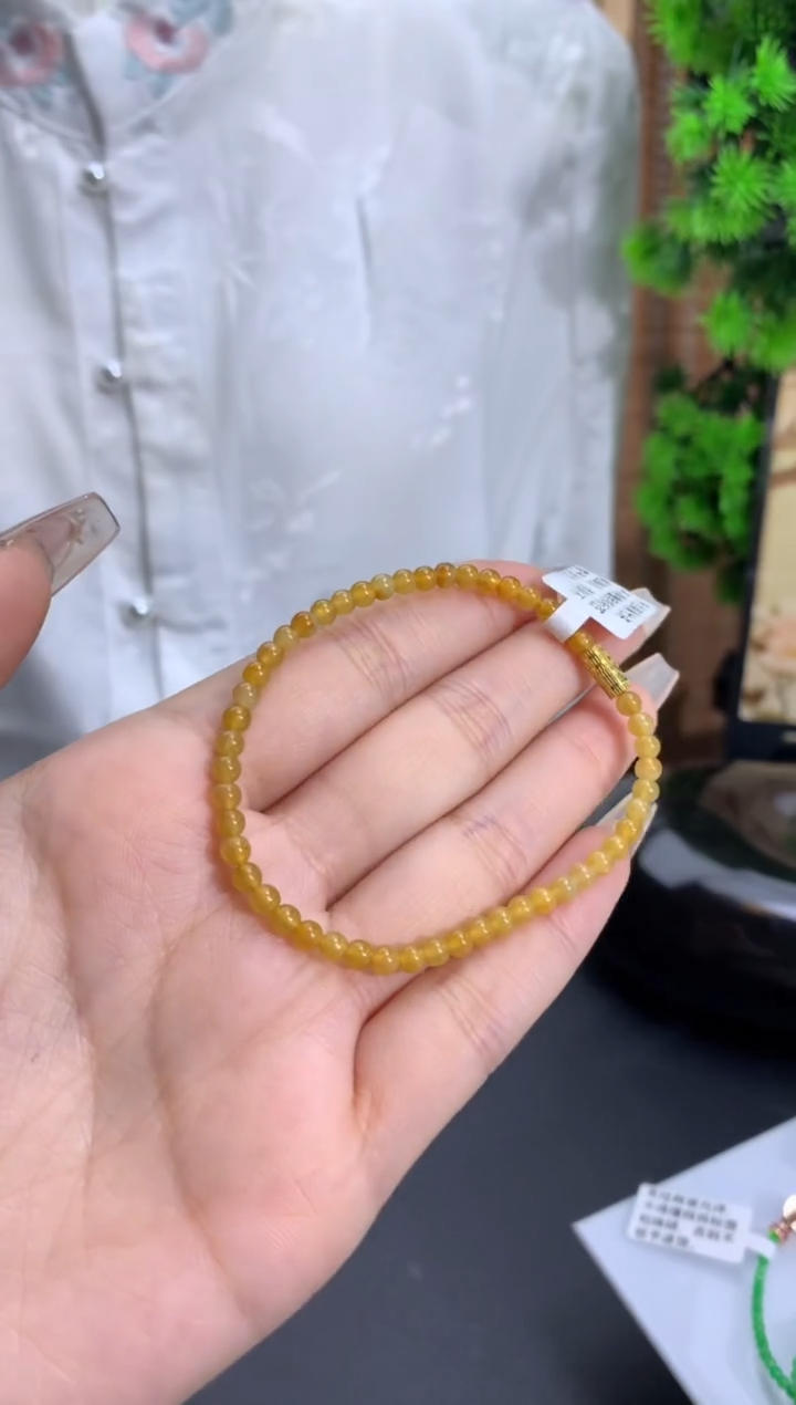 【闪购商品】翡翠手链未镶嵌卡3.5mm