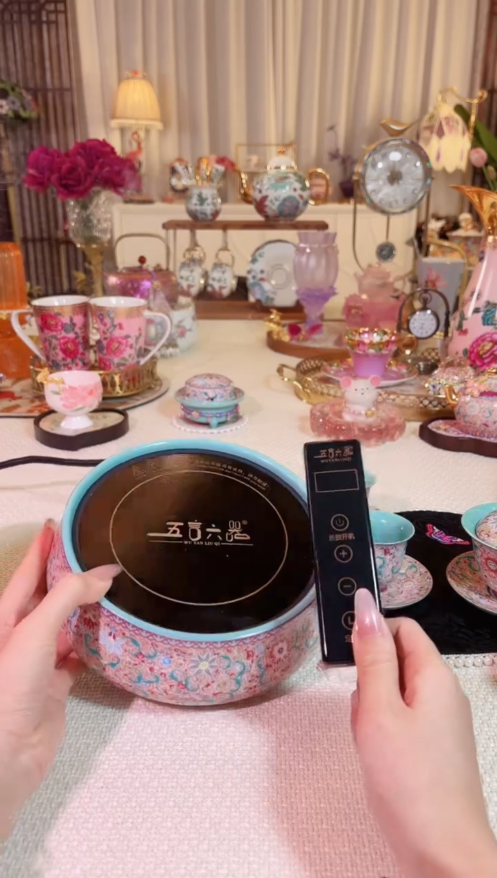 【闪购商品】瓷花开盛世-电陶炉-中号 木盒
