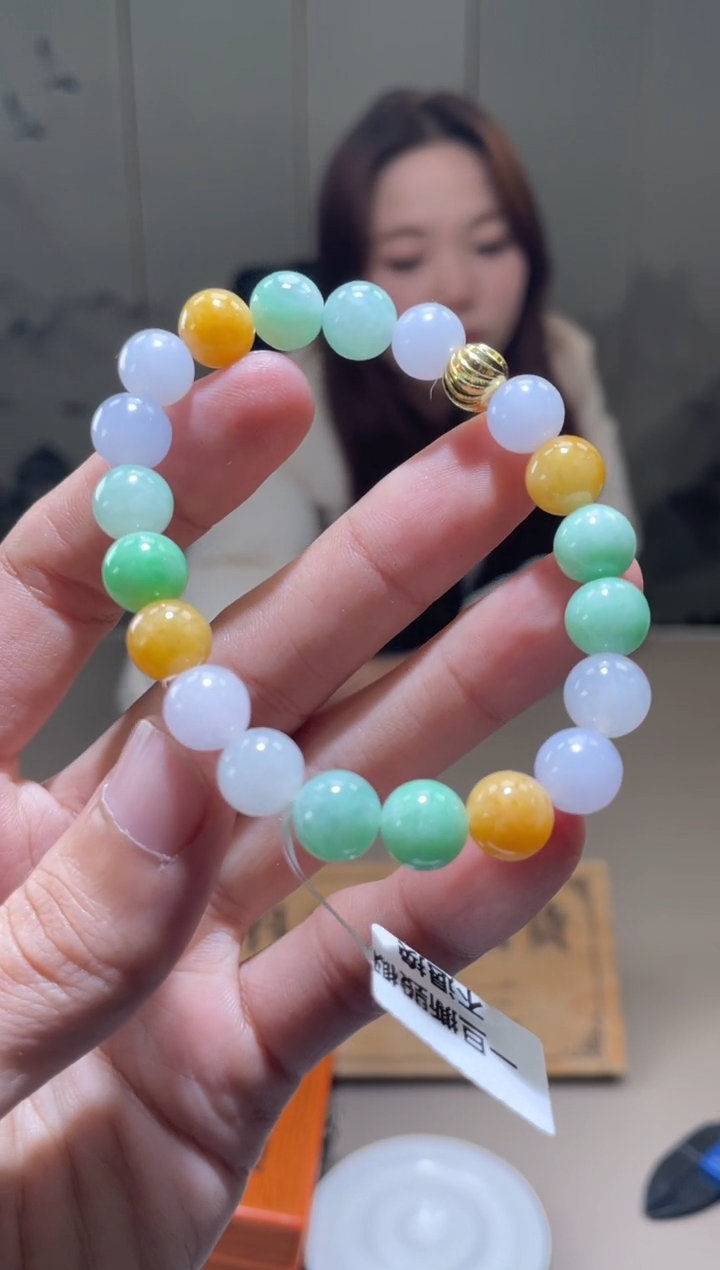 未镶嵌定制翡翠珠串