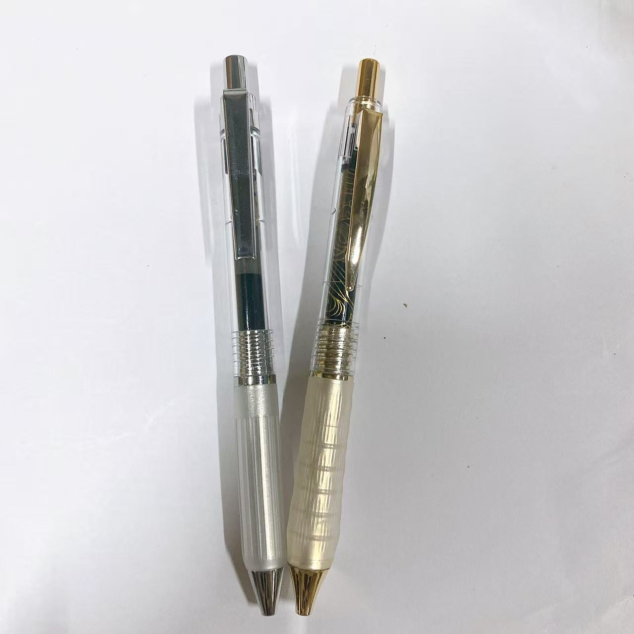 【黑墨-2支】D07东米银甲卫士+柯林闹海黑墨按动中性笔