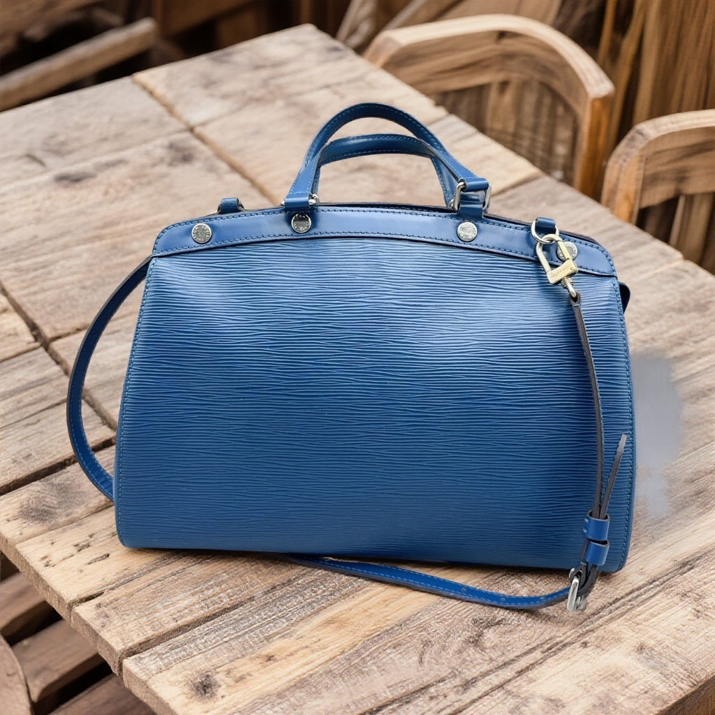 95新 LouisVuitton/路易威登 蓝色水波纹手提单肩包 1628 9655