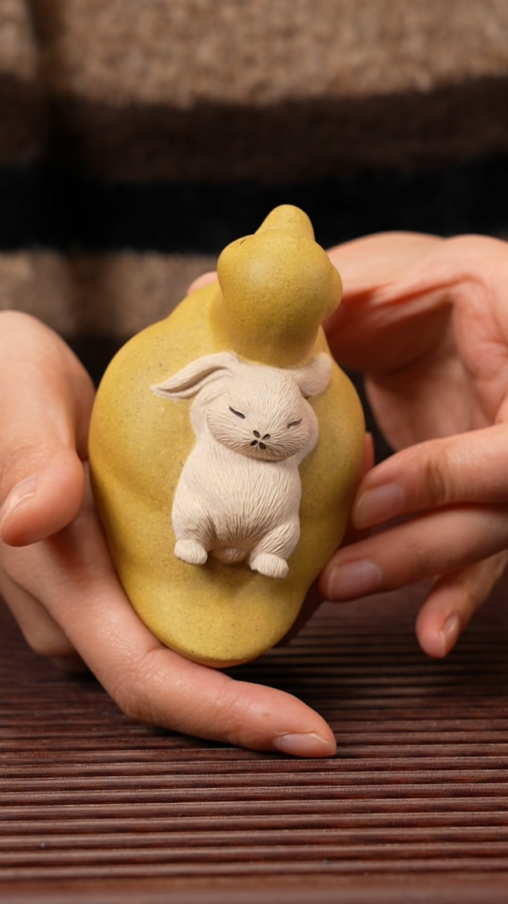 【闪购商品】紫砂茶宠躺平兔，