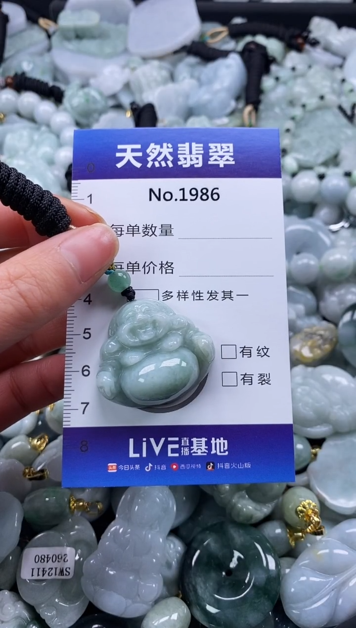 【闪购商品】翡翠颈饰未镶嵌缅甸A货翡翠1986