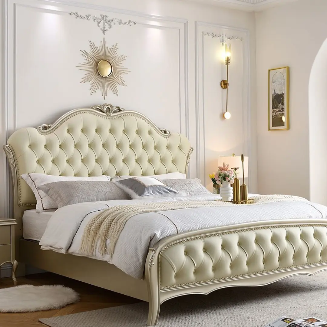 【2222#】家具法式实木床x2大床双人床公主床广东佛山主卧x2大床