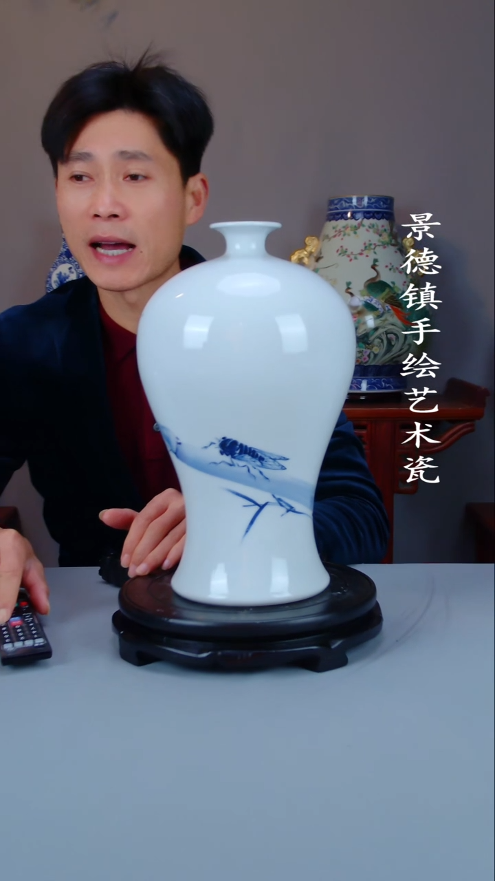 摆件陶瓷景德镇手工手绘陶瓷摆件37