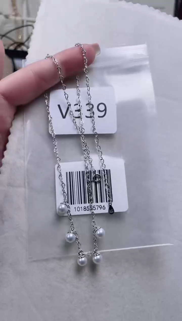 【闪购商品】淡水珍珠套链银S925镶嵌V339