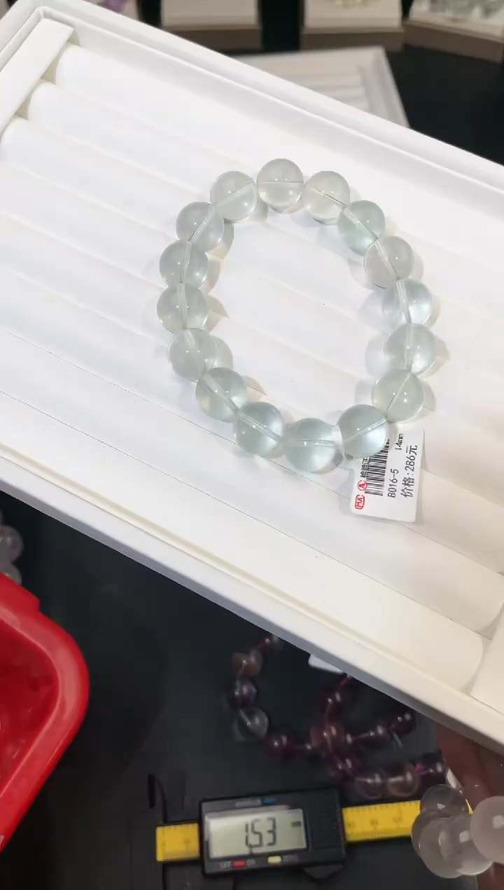 【闪购商品】手链未镶嵌萤石多样性发一奶绿14mm
