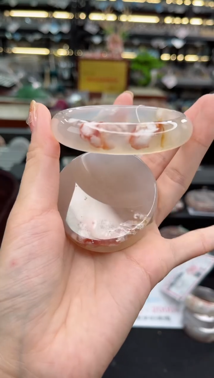 【闪购商品】石英质玉手镯未镶嵌55圈口（赠品镯心）6660275