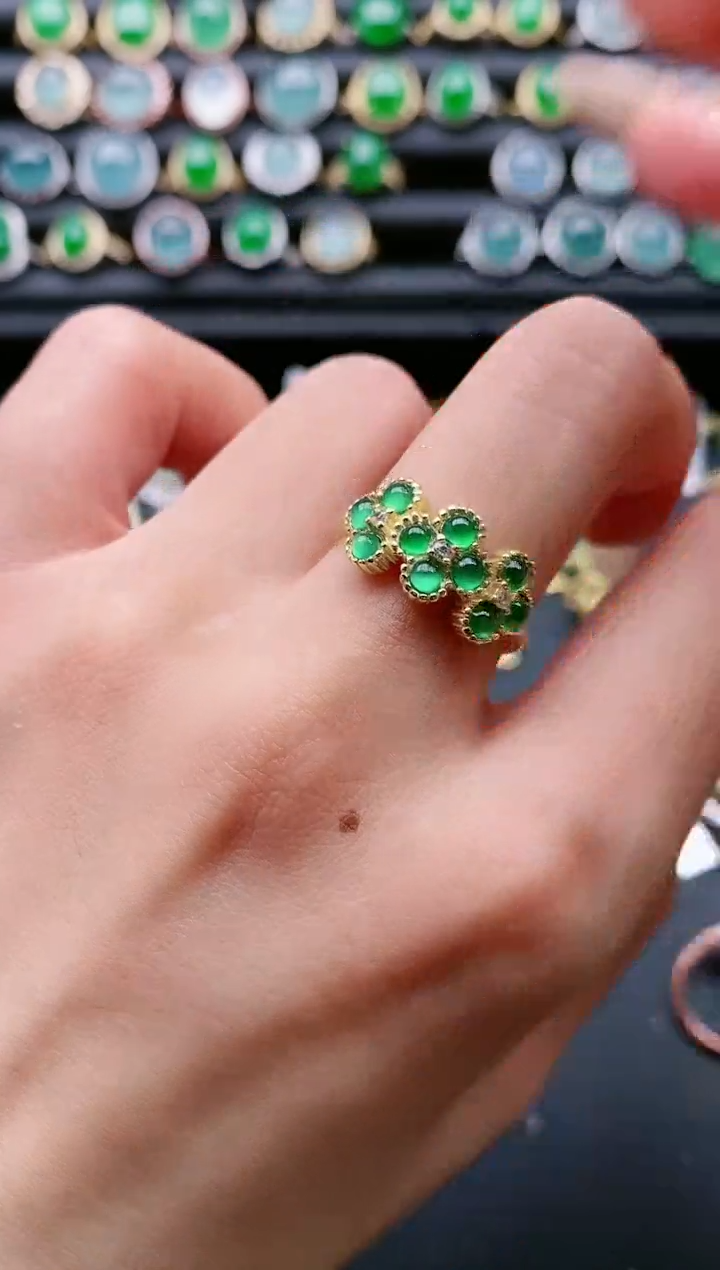 【闪购商品】翡翠戒指银S925镶嵌11111111