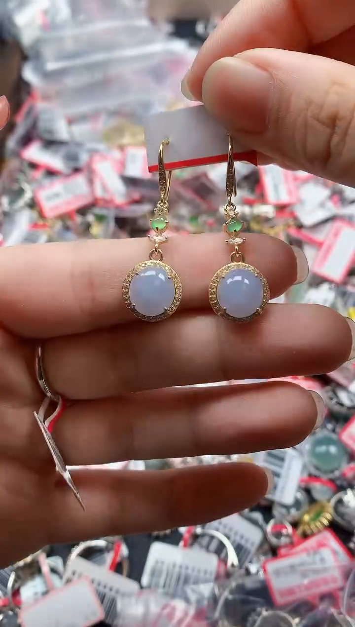 银S925镶嵌戒指翡翠天然A货缅甸翡翠