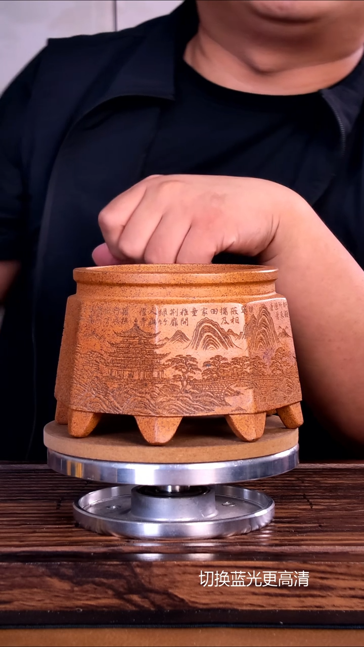 紫砂花盆紫砂花盆内口10-7     2只