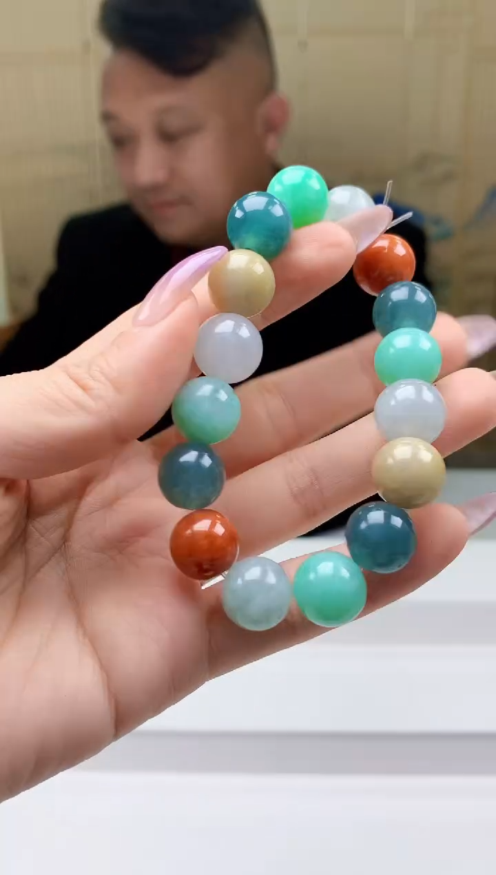 【闪购商品】定制翡翠未镶嵌4969ty-毛货手串156