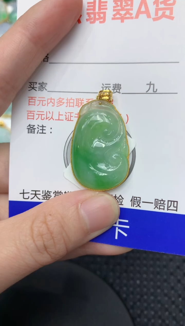 【闪购商品】翡翠颈饰18K金镶嵌1111111111
