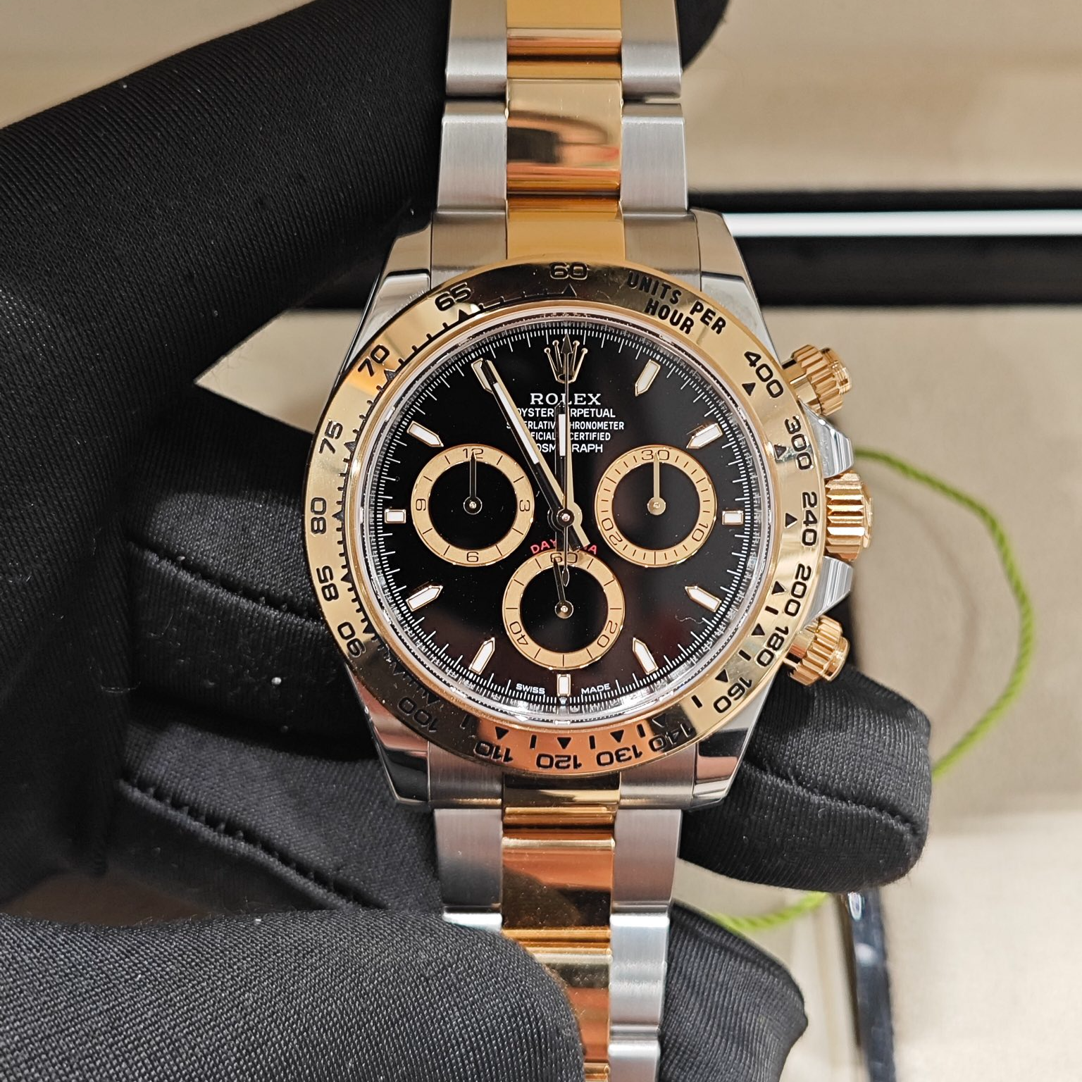 95新 Rolex/劳力士 25年迪通拿系列126503黑盘条刻男士经典机械表