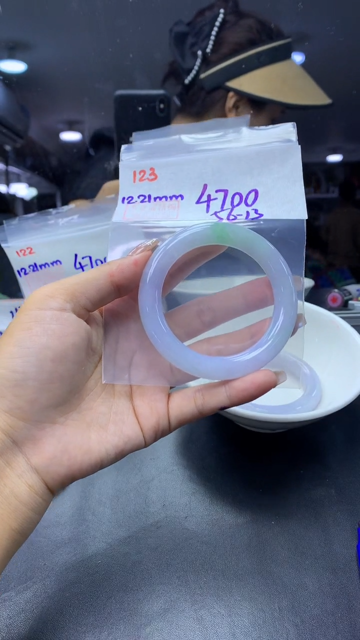 未镶嵌定制翡翠123手镯56+4700元+拍一发一