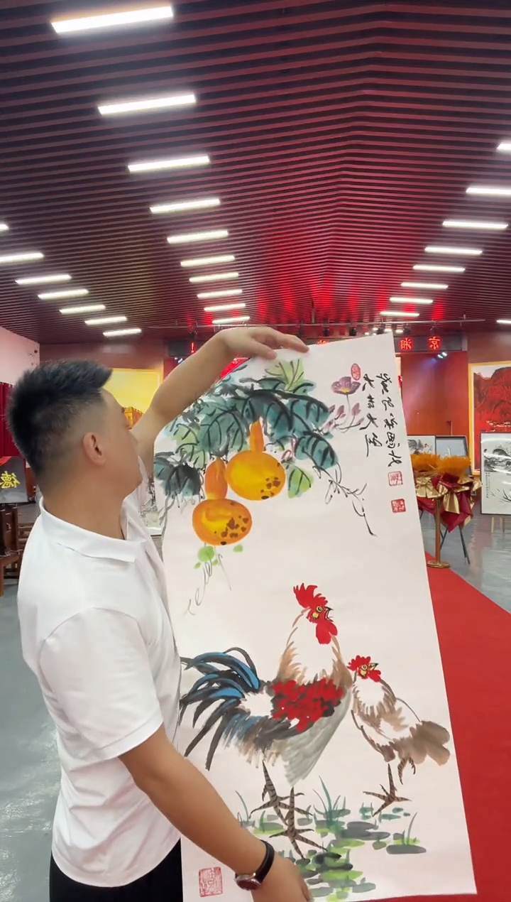 绘画三尺花鸟画作