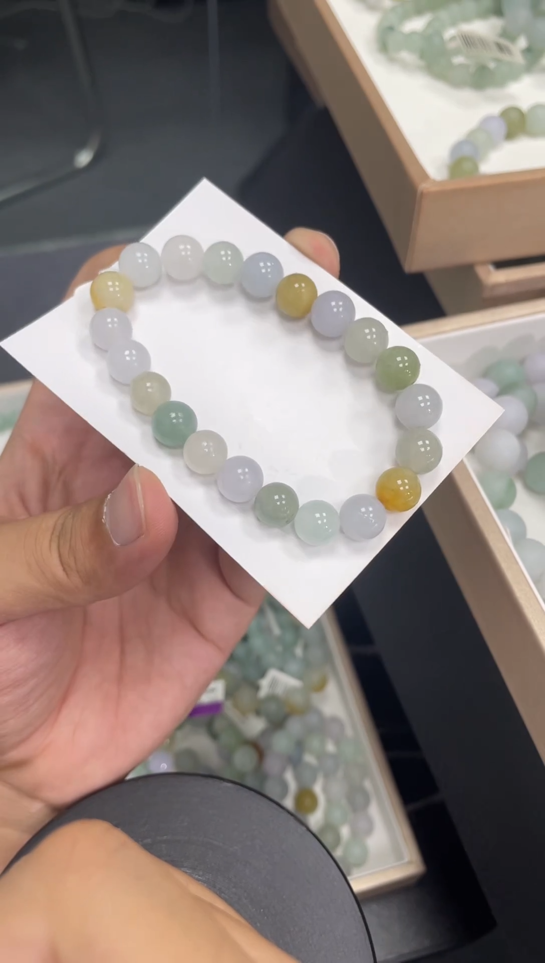 未镶嵌定制翡翠呱*哇翡翠手串