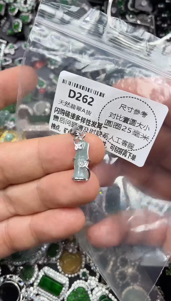 颈饰未镶嵌翡翠D262吊坠