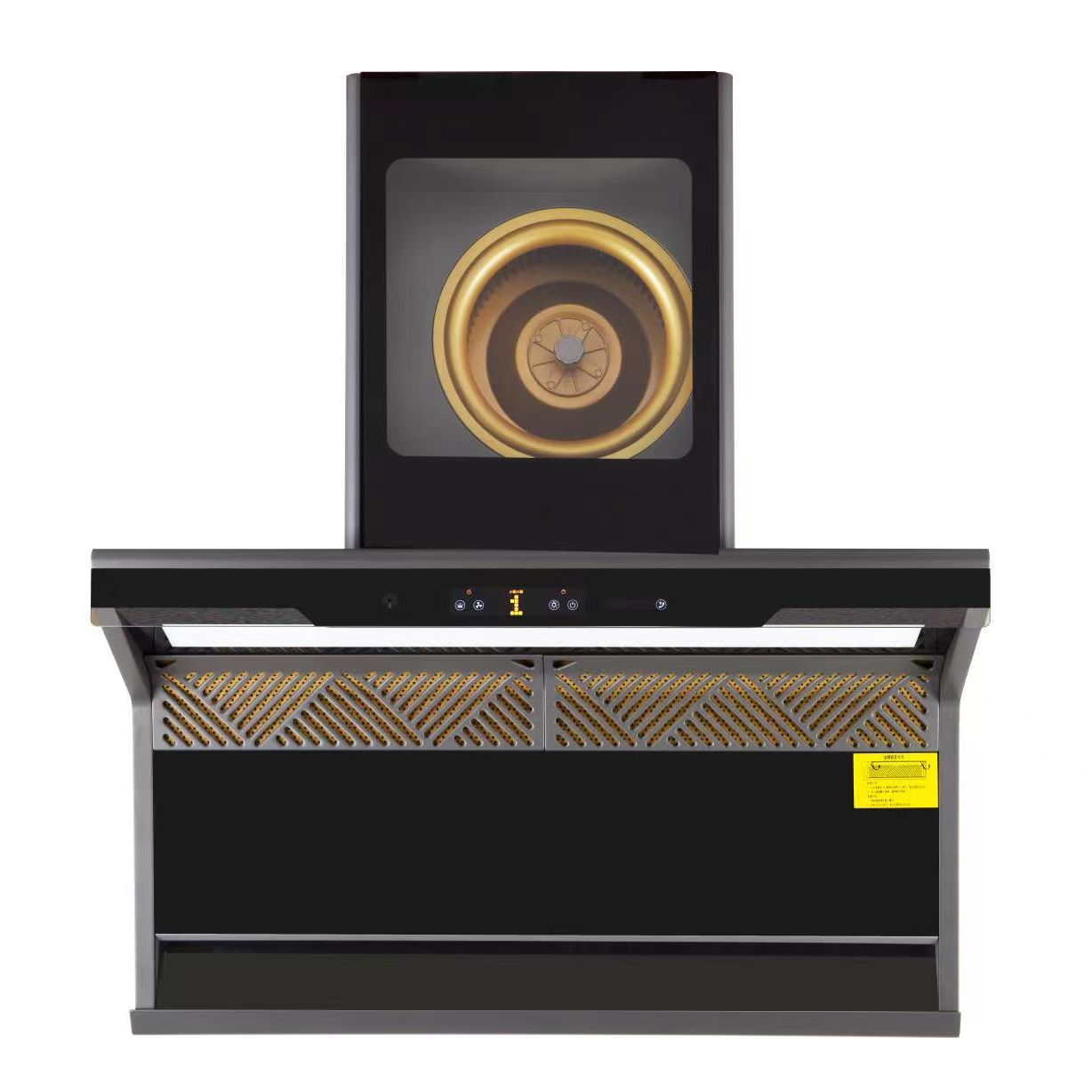 厨妃油烟机T389单电机 顶侧双吸 铜电机 大吸力抽油烟机静音