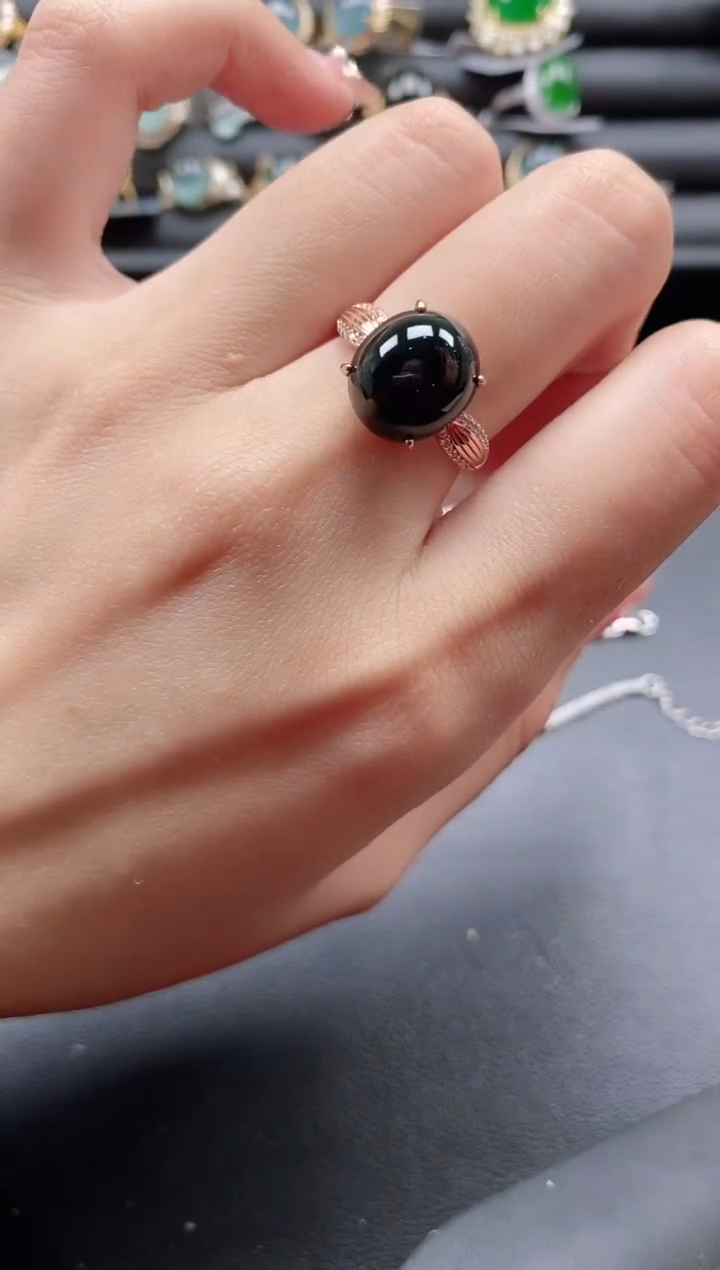 【闪购商品】翡翠戒指银S925镶嵌1111