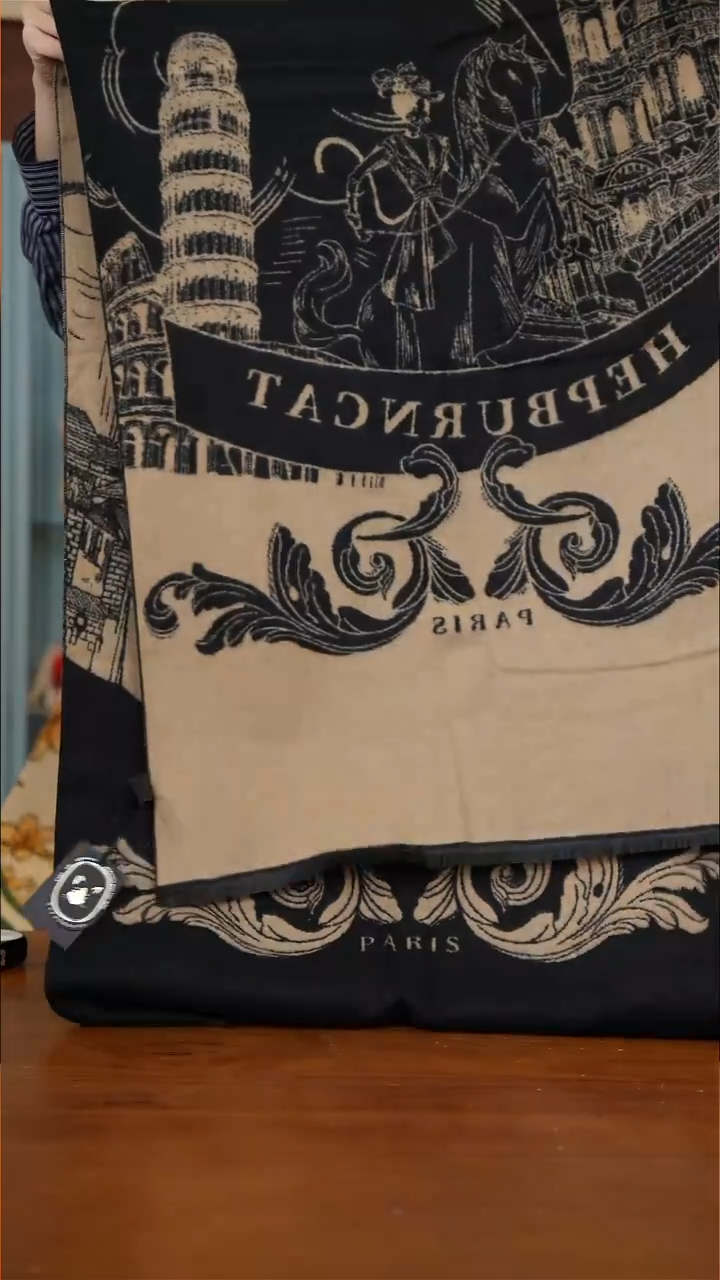 陶85-Hepburn Cat 赫本猫披肩-咖色