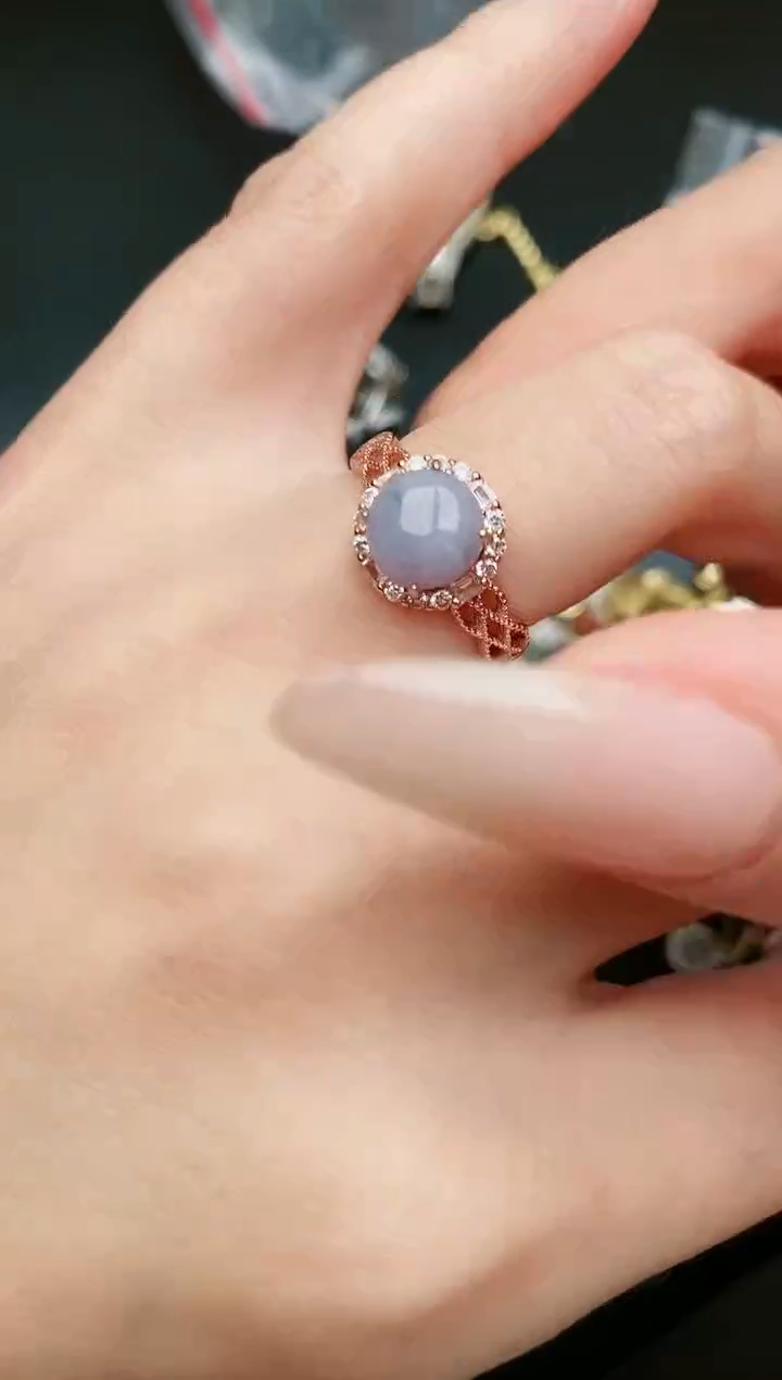 翡翠戒指银S925镶嵌....